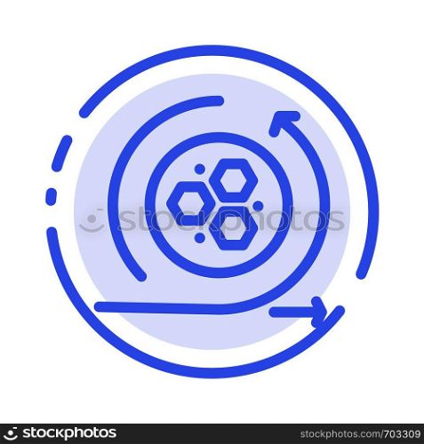Modeling, Api, Modeling, Science Blue Dotted Line Line Icon
