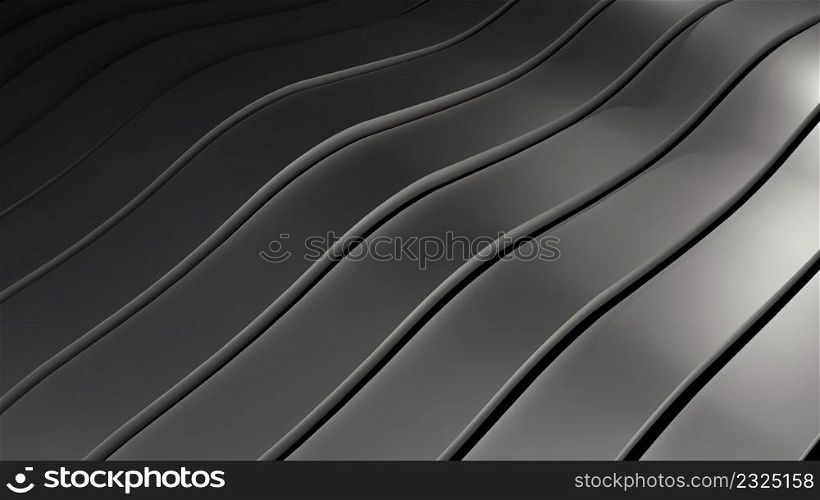 Modern 3D illustration of surface with many waving lines, computer generating abstract background Modern 3D illustration of surface with many waving lines, computer generating abstract background. Waving shape lines