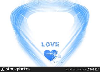 "Modern abstract background of " BLUE LOVE ""