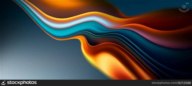 Modern Abstract Background with 3D Multicolor Gradient Wave. Modern Abstract Background