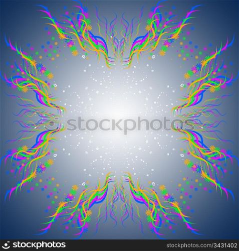 Modern abstract background with colorful floral