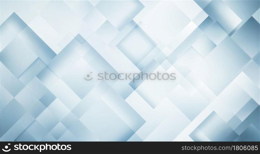 Modern abstract light blue background with squares