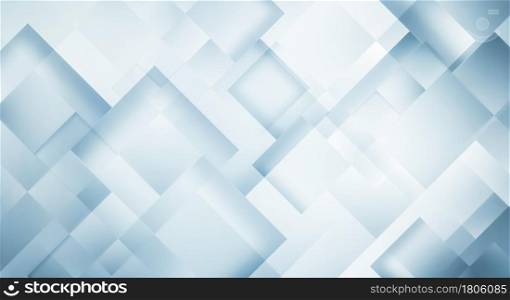 Modern abstract light blue background with squares