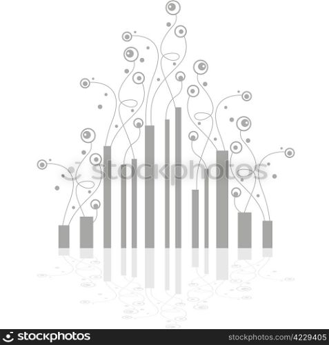 Modern abstract pattern on white background