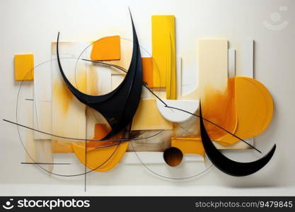Modern abstract wall decor. Generative AI