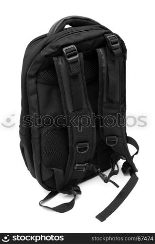 Modern and fashionable backpack on a white background