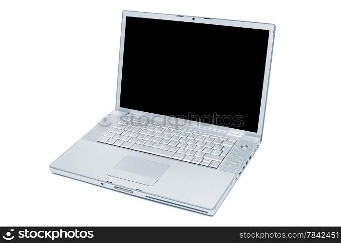 modern and new laptop on a white background