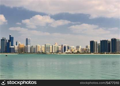 modern arabic City Abu Dhabi Landscape and cityscape panorama