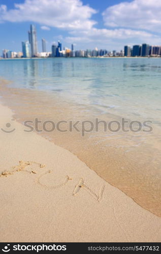 modern arabic City Abu Dhabi Landscape and cityscape panorama