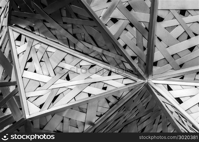 Modern architecture black and white steel, architectural design, architecture background concept.