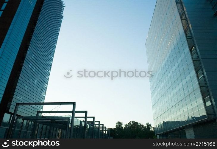 Modern architecture, glass and steel