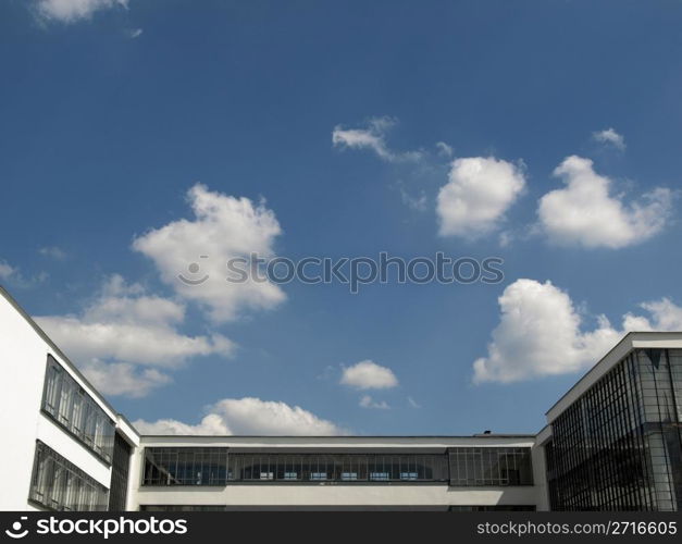 Modern architecture in Dessau, Germany (south of Berlin). Modern architecture