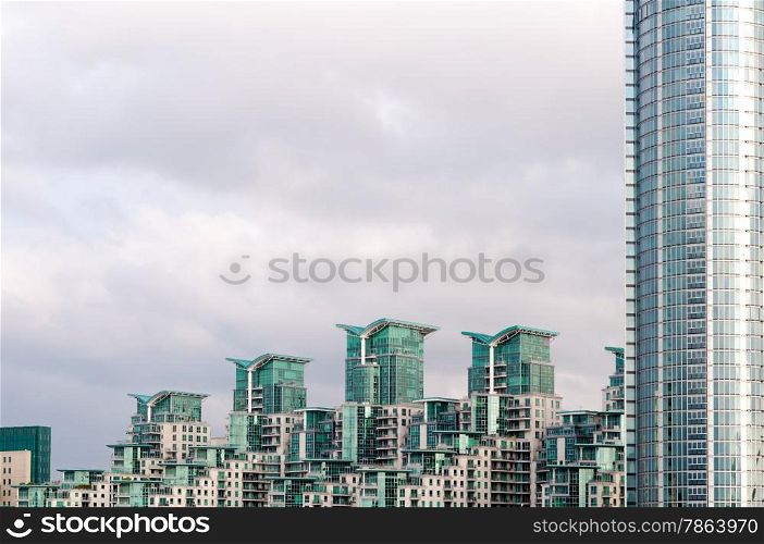 Modern Architecture with cloudy sky