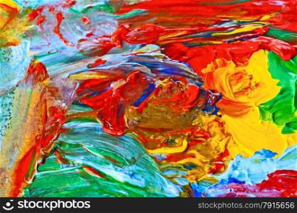 modern art, abstract painting with oil paints