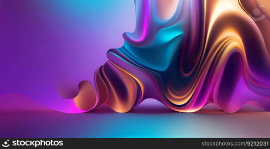 Modern Art Background with Flying Abstract Color Shapes. Modern Art Background