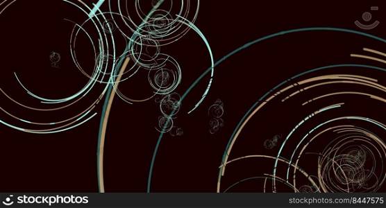 Modern Background Pattern with Circles and Spirals. Modern Background Pattern