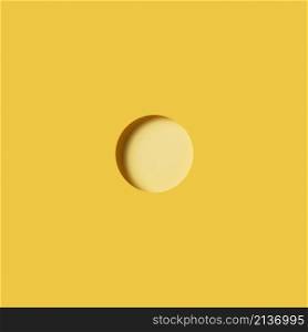 modern background with light yellow circular piece paper
