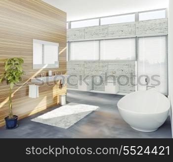 modern bathroom design (3D concept)