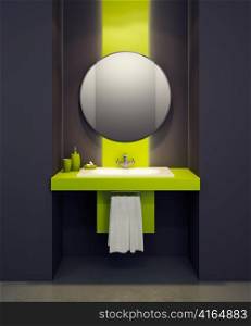 modern bathroom interior 3d rendering