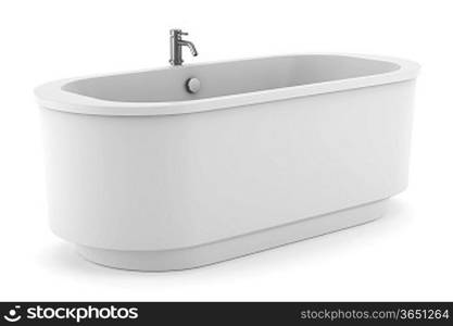 modern bathtub isolated on white background