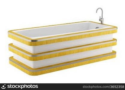 modern bathtub isolated on white background