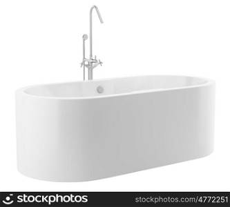 modern bathtub isolated on white background. 3d illustration