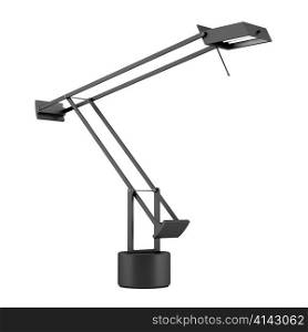 modern black desk lamp isolated on white background