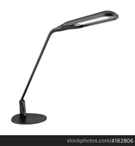 modern black desk lamp isolated on white background