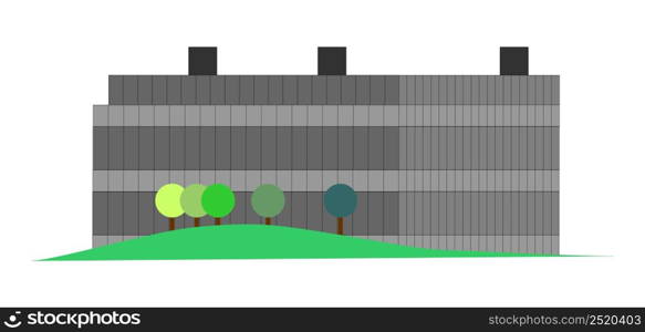 Modern block of flats or offices illustration. Modern block of flats or offices