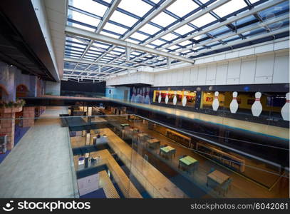 modern bright shopping mall indoor architecture