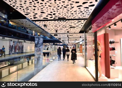 modern bright shopping mall indoor architecture