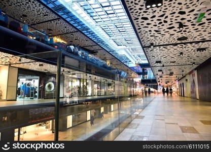 modern bright shopping mall indoor architecture