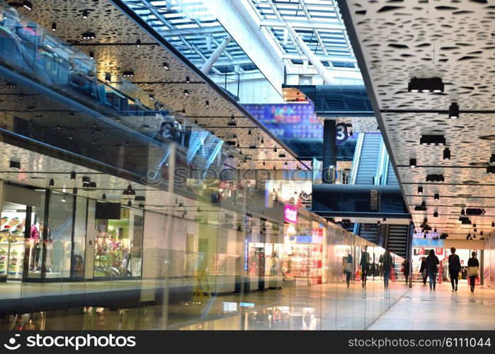 modern bright shopping mall indoor architecture