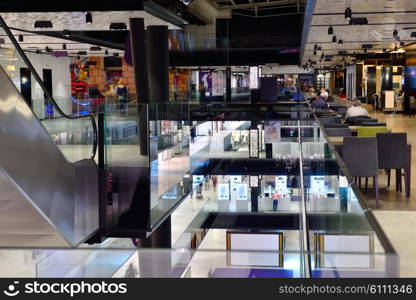 modern bright shopping mall indoor architecture