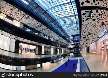 modern bright shopping mall indoor architecture