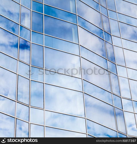 Modern building glass wall. glass wall design background