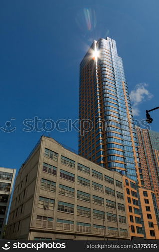 Modern building in downtown Brooklyn, New York City.