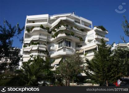 Modern building in Volos, Greece