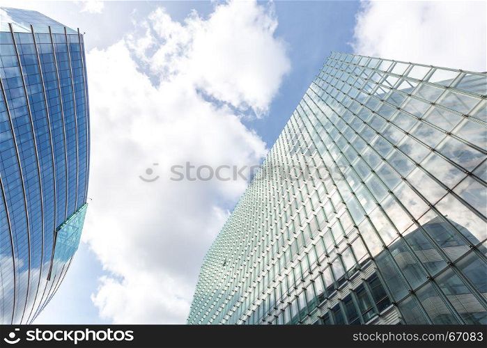 Modern Building with beautiful blue sky using as background
