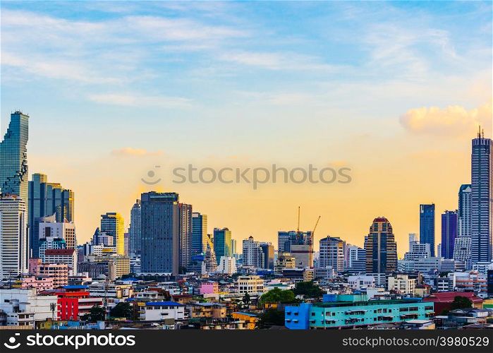 modern building with sky in Bangkok, Thailand