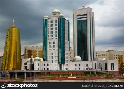 Modern buildings. Astana, capital of the Kazakhsatan.