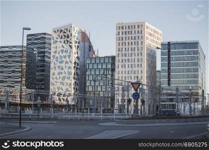 Modern buildings in the center of Oslo. Norway
