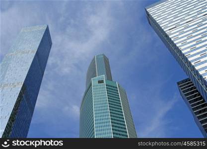 Modern buildings of glass and steel skyscrapers against the sky. Modern buildings of glass and steel skyscrapers against the sky.