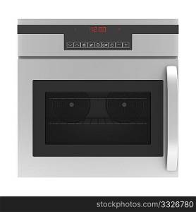 modern built-in oven isolated on white background