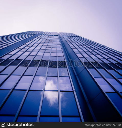 modern business skyscrapers. Office building close up. modern glass wall