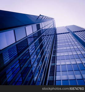 modern business skyscrapers. Office building close up. modern glass wall