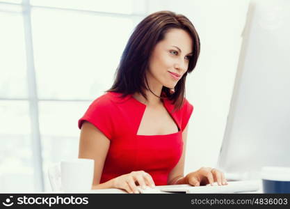 Modern business woman in the office. Modern successful business woman