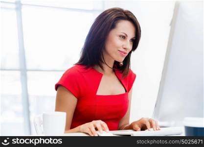 Modern business woman in the office. Modern successful business woman