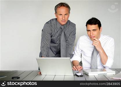 Modern businessmen with a laptop