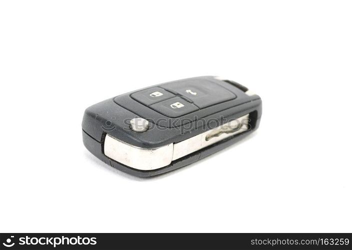 Modern car keys isolated on white background